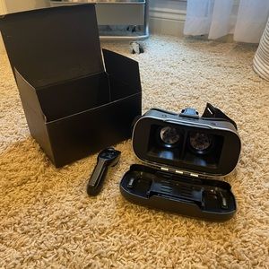 VR headset with remote